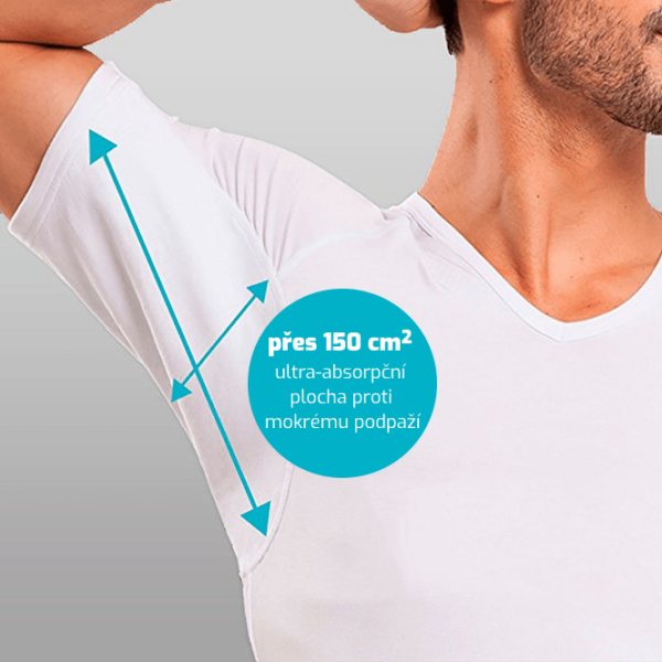 proti pocení ochrana proti mokrému podpaží tričko proti pocení pro muže detail